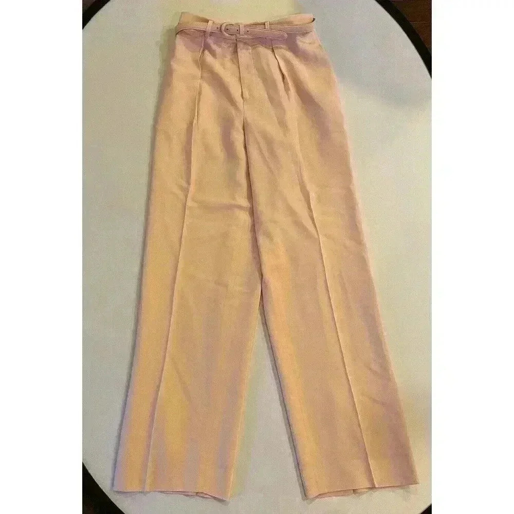 Ralph Lauren Collection Purple Label Pants Women’s Sz 12 Pink 100% Wool Trousers